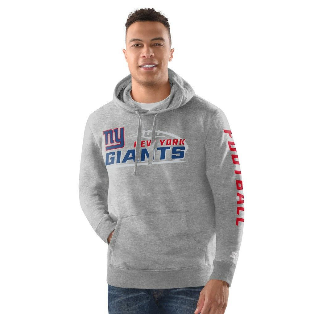 New York Giants Starter Vintage Pullover Hoodie - Heather Gray - NFL