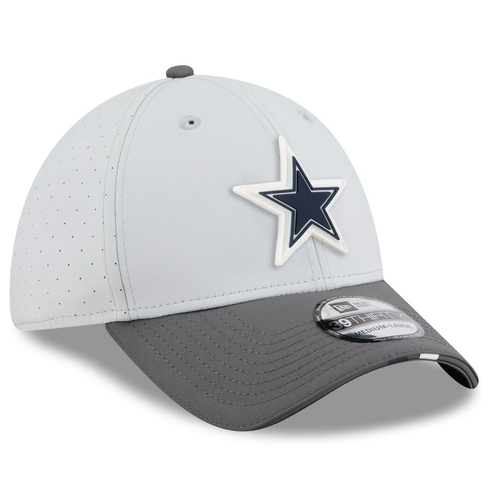 Dallas Cowboys New Era 2025 NFL Training Camp 39THIRTY Flex Hat - Gray/Graphite - NFL