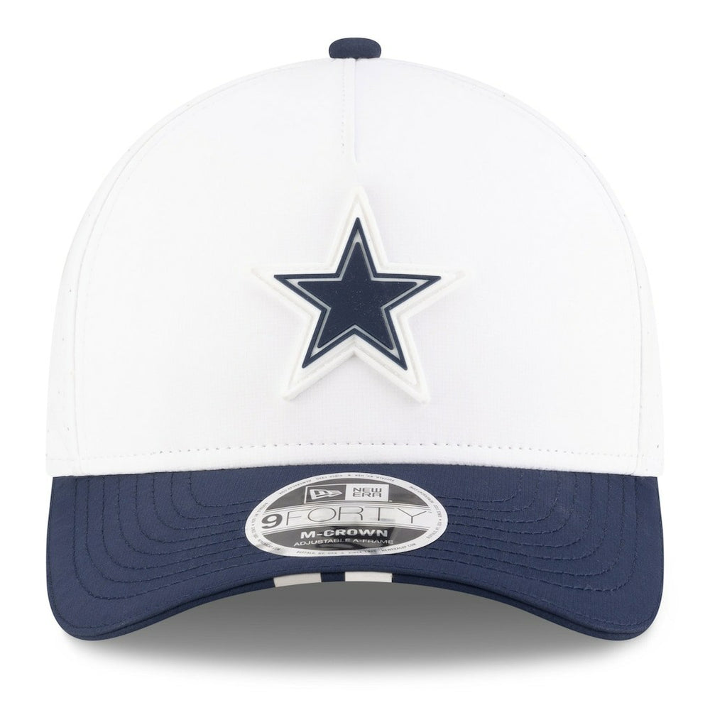 Dallas Cowboys New Era 2025 NFL Training Camp A-Frame 9FORTY Adjustable Hat - White/Navy - NFL