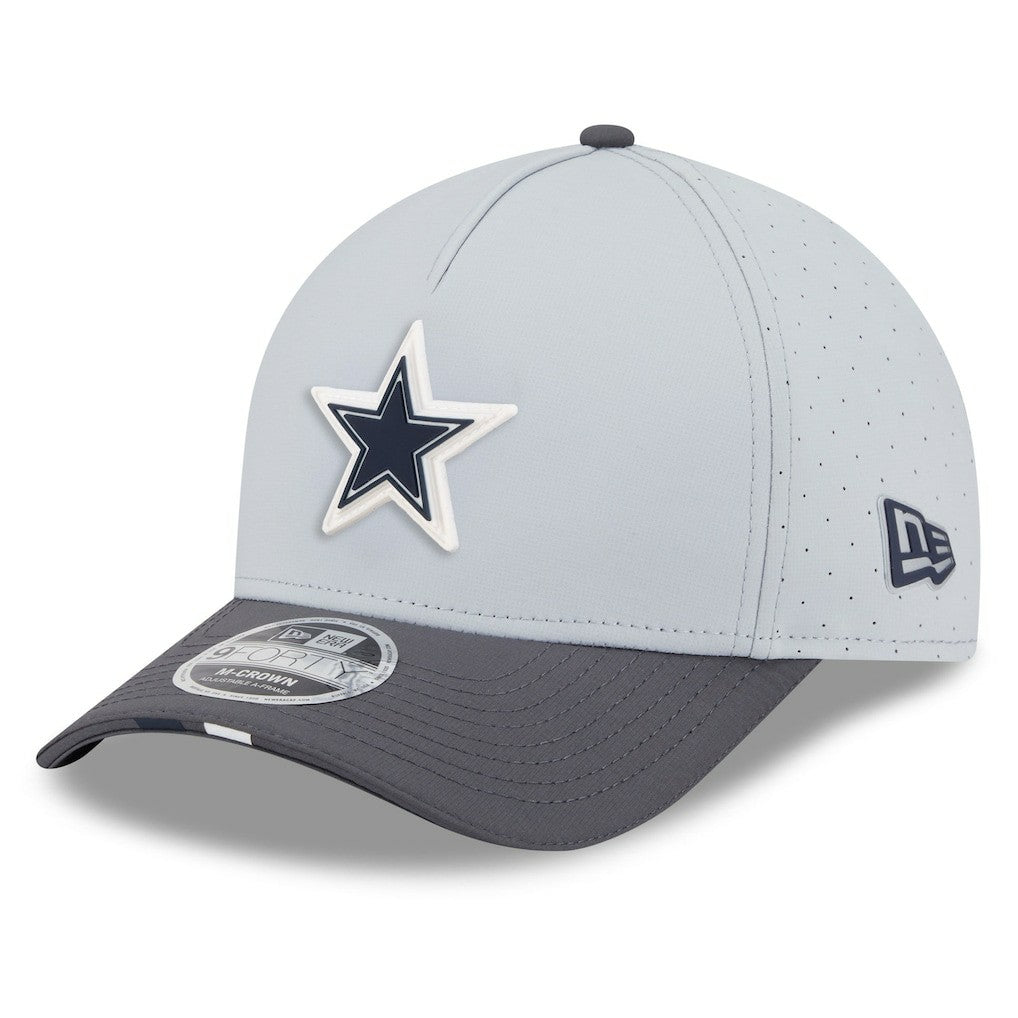 Dallas Cowboys New Era 2025 NFL Training Camp A-Frame 9FORTY Adjustable Hat - Gray/Graphite - NFL