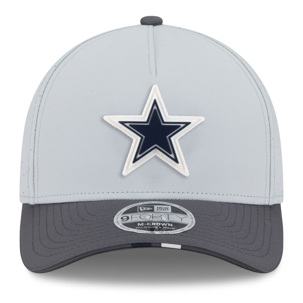 Dallas Cowboys New Era 2025 NFL Training Camp A-Frame 9FORTY Adjustable Hat - Gray/Graphite - NFL