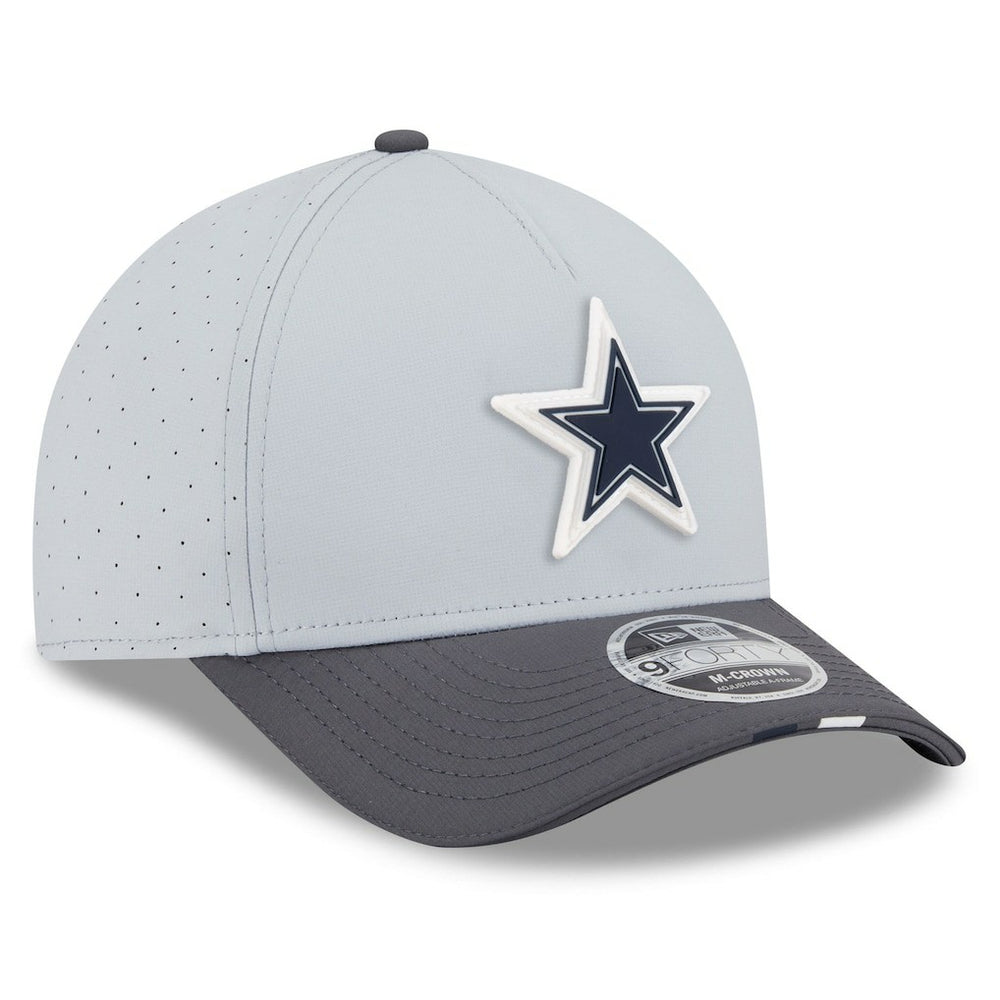 Dallas Cowboys New Era 2025 NFL Training Camp A-Frame 9FORTY Adjustable Hat - Gray/Graphite - NFL