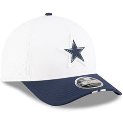 Dallas Cowboys New Era Youth 2025 NFL Training Camp A-Frame 9FORTY Adjustable Hat - White/Navy - NFL