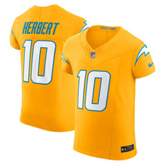 Justin Herbert Los Angeles Chargers Alternate Charger Power Vapor F.U.S.E. Elite Jersey - Gold - Nike