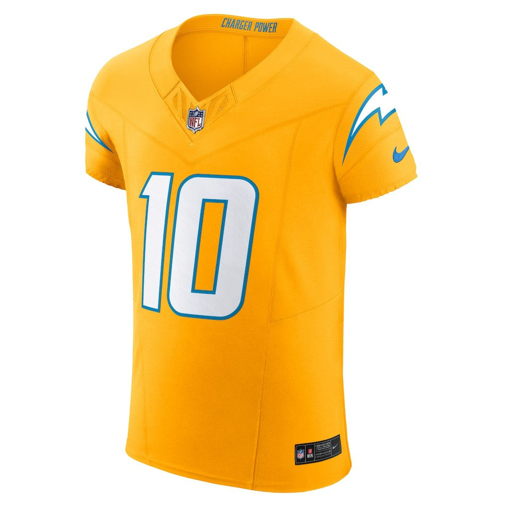 Justin Herbert Los Angeles Chargers Alternate Charger Power Vapor F.U.S.E. Elite Jersey - Gold - Nike