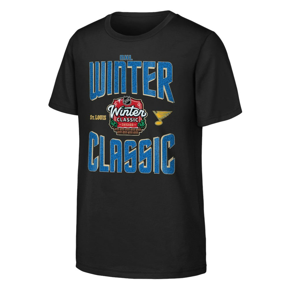 St. Louis Blues Youth 2025 NHL Winter Classic Game Day T-Shirt - Black | NHL Lifestyle