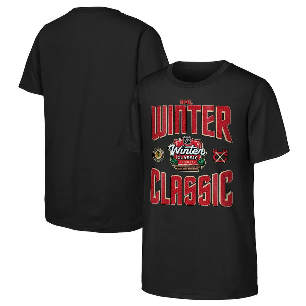 Chicago Blackhawks Youth 2025 NHL Winter Classic Game Day T-Shirt - Black | NHL sale