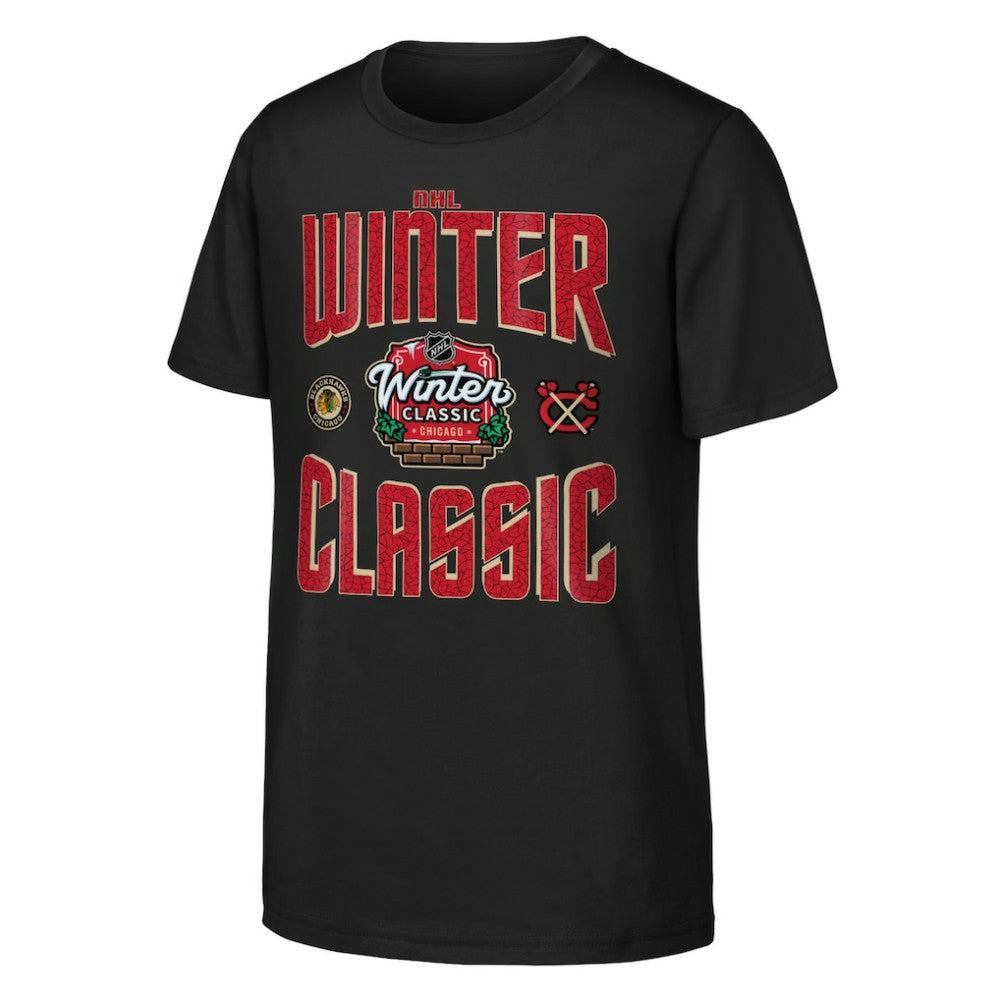 Chicago Blackhawks Youth 2025 NHL Winter Classic Game Day T-Shirt - Black | NHL sale