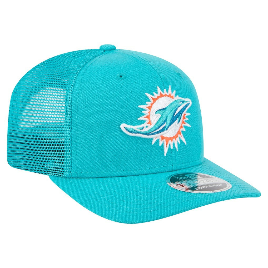 Miami Dolphins New Era Team Collection 9SEVENTY Stretch-Snap Adjustable Hat - Aqua - NFL