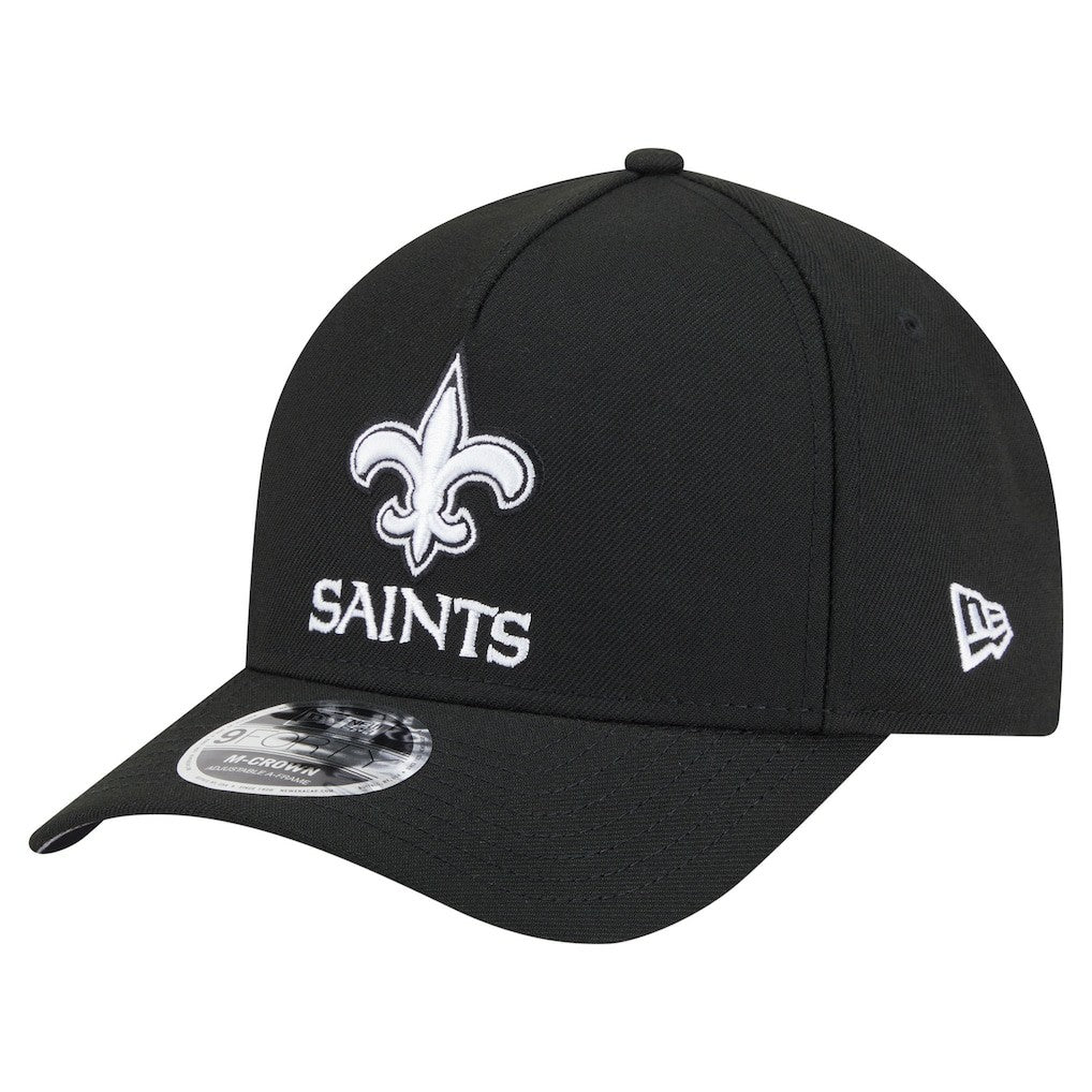 New Orleans Saints New Era Team Collection 9FORTY M-Crown A-Frame Adjustable Hat - Black - NFL