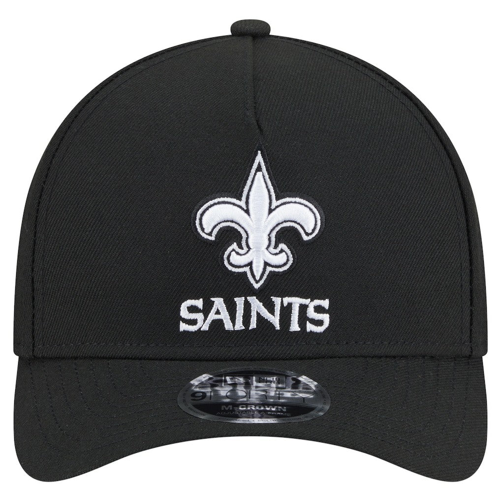 New Orleans Saints New Era Team Collection 9FORTY M-Crown A-Frame Adjustable Hat - Black - NFL