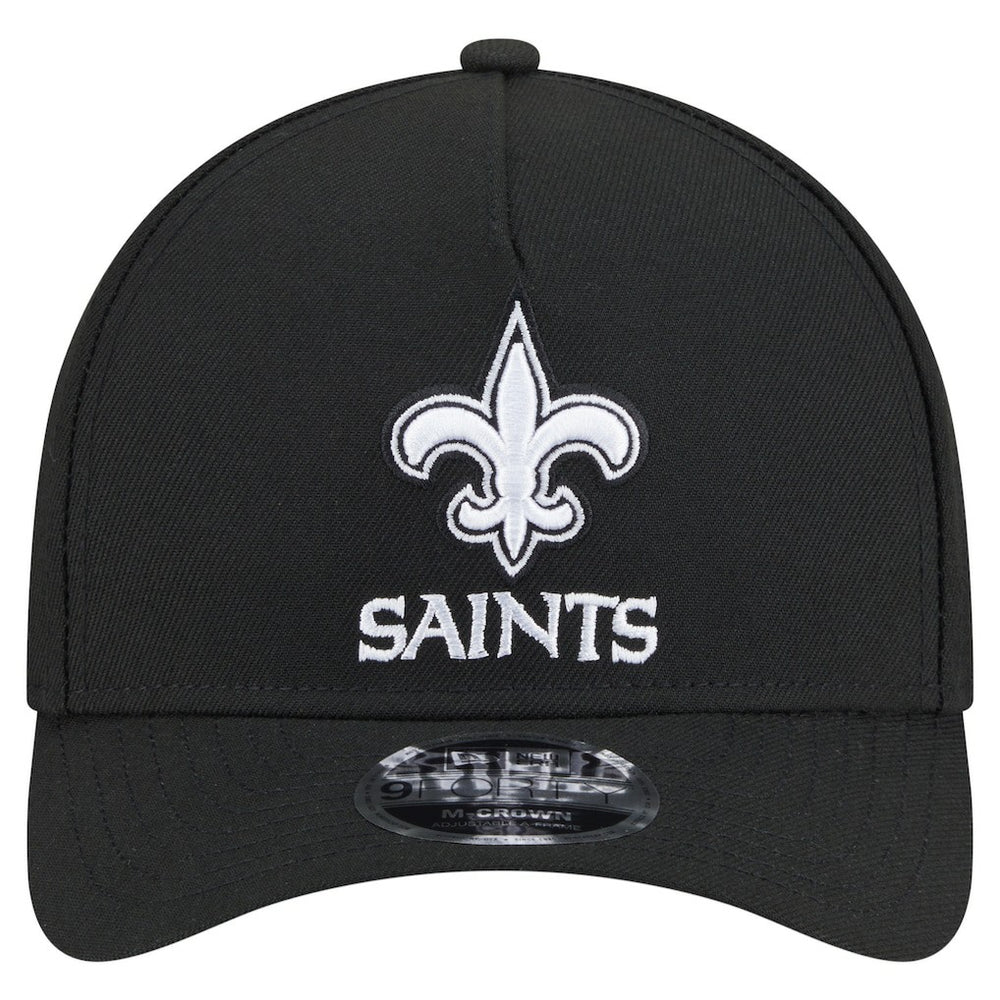 New Orleans Saints New Era Team Collection 9FORTY M-Crown A-Frame Adjustable Hat - Black - NFL