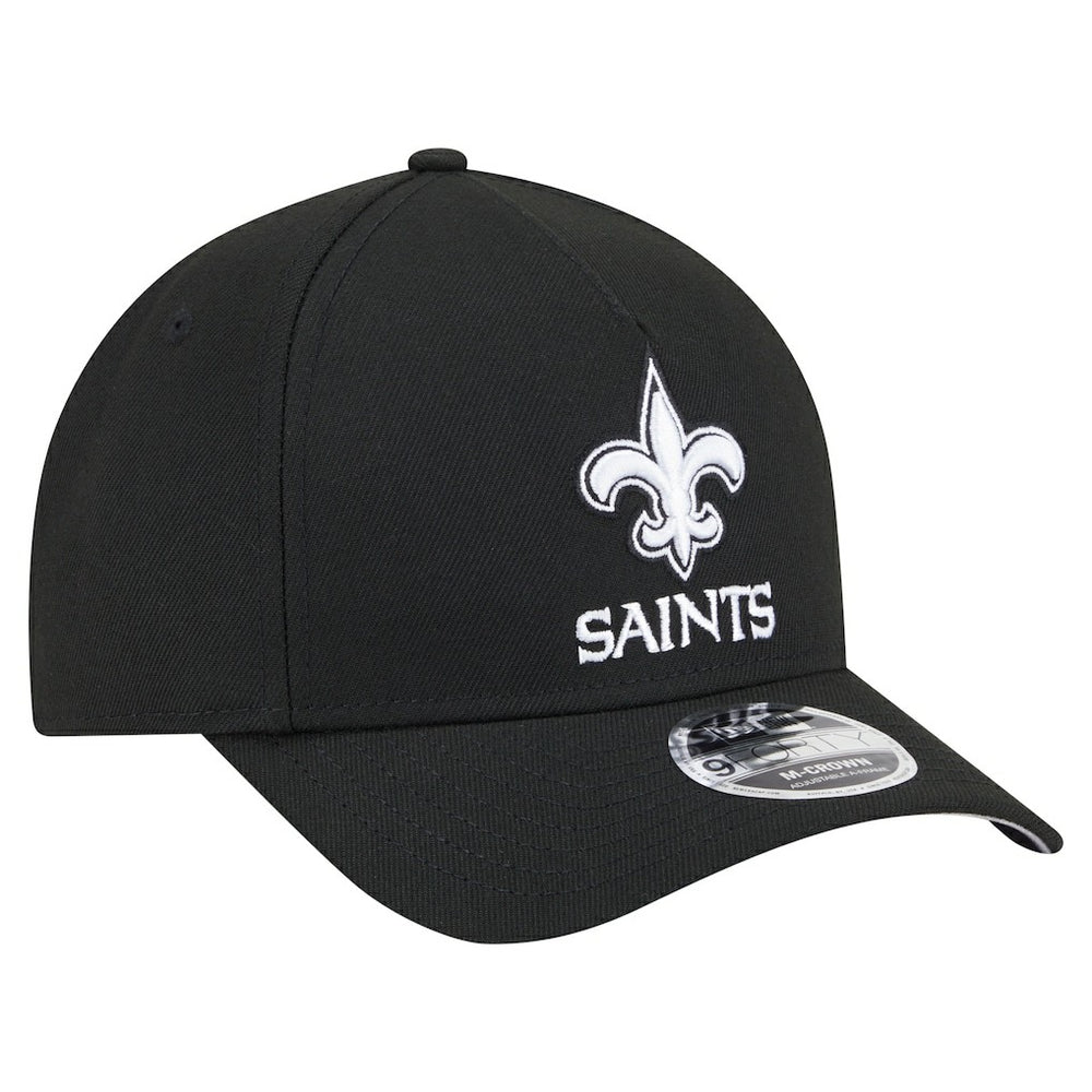 New Orleans Saints New Era Team Collection 9FORTY M-Crown A-Frame Adjustable Hat - Black - NFL