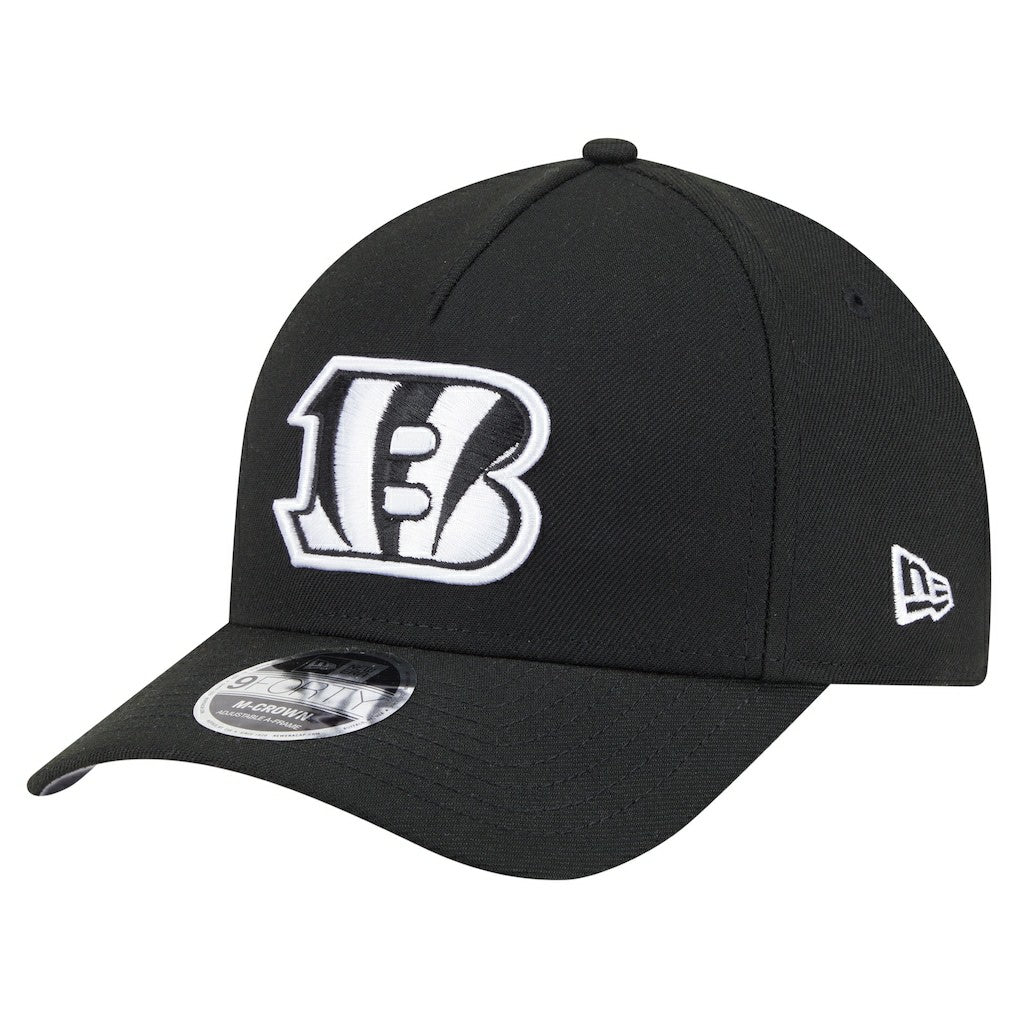 Cincinnati Bengals New Era Team Collection 9FORTY M-Crown A-Frame Adjustable Hat - Black - NFL