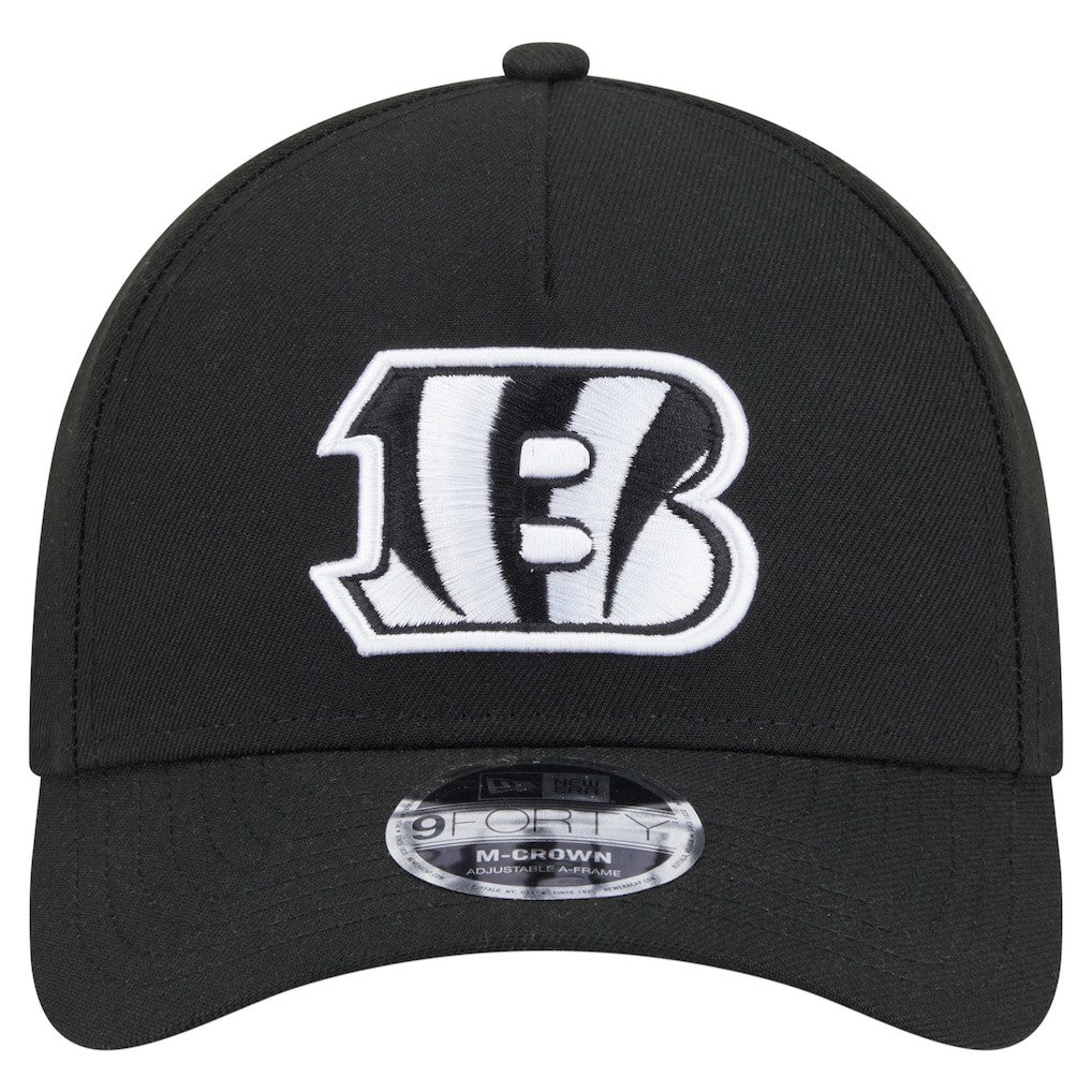 Cincinnati Bengals New Era Team Collection 9FORTY M-Crown A-Frame Adjustable Hat - Black - NFL