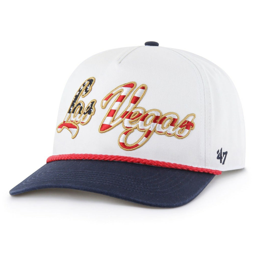 Las Vegas Raiders '47 Patriotic Overhand Hitch Adjustable Hat - White - 47 brand