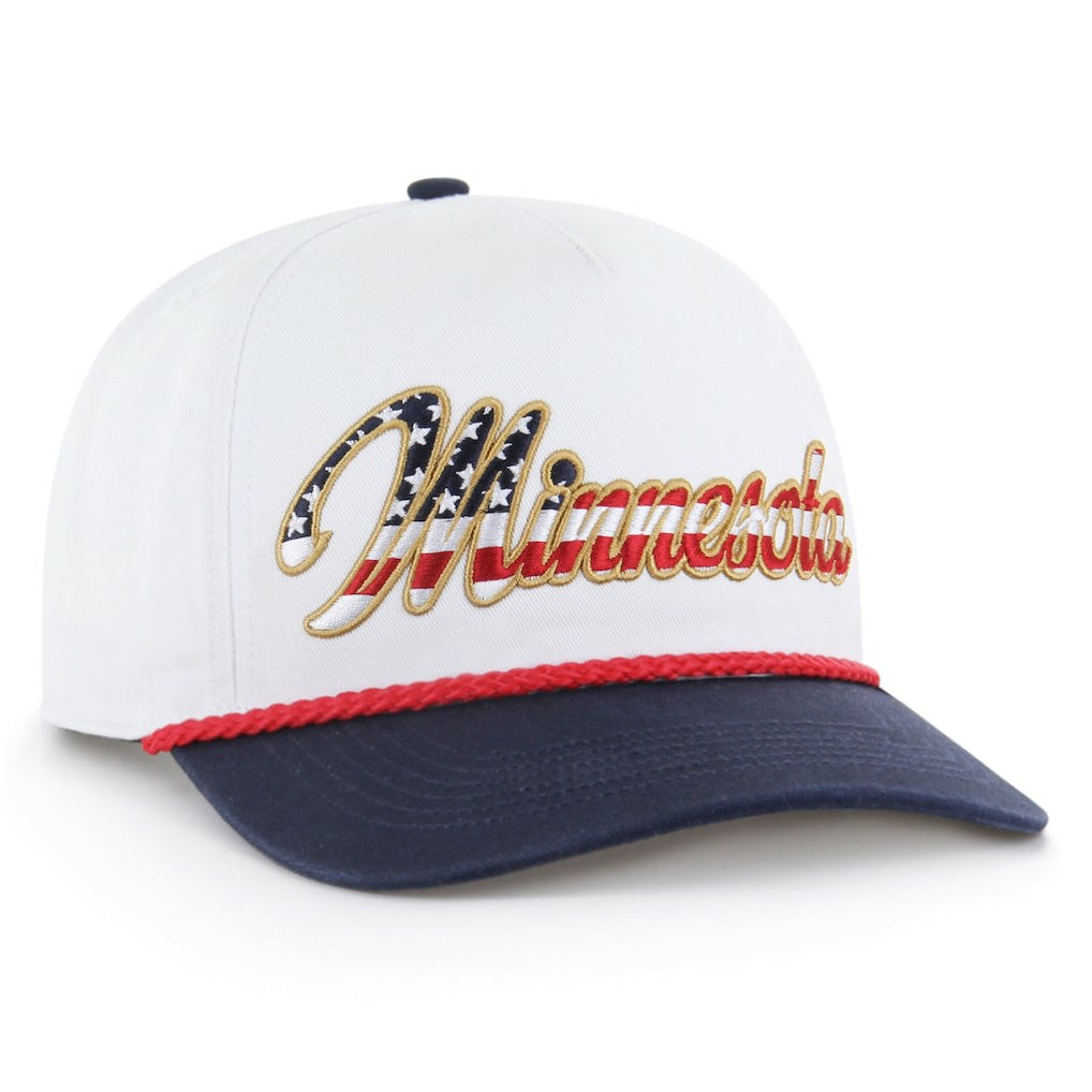 Minnesota Vikings '47 Patriotic Overhand Hitch Adjustable Hat - White - 47 brand