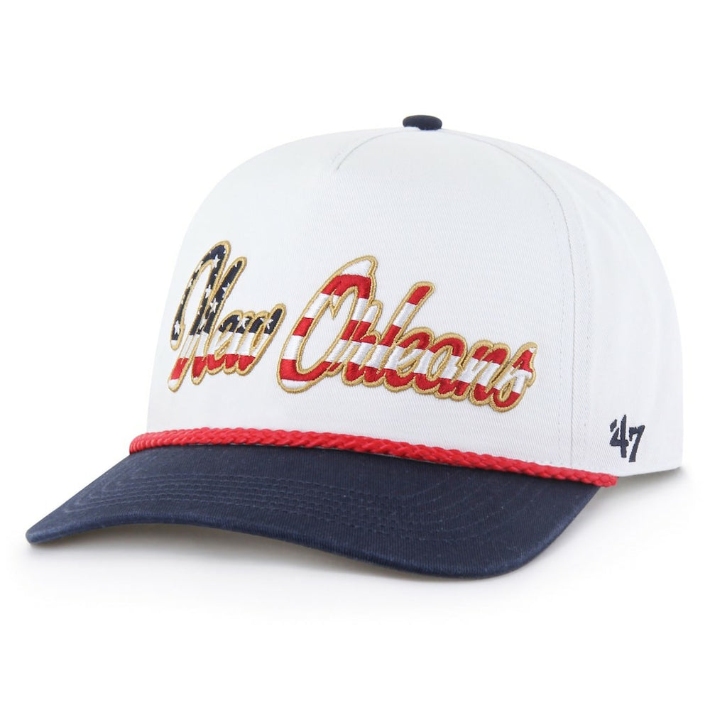 New Orleans Saints '47 Patriotic Overhand Hitch Adjustable Hat - White - 47 brand