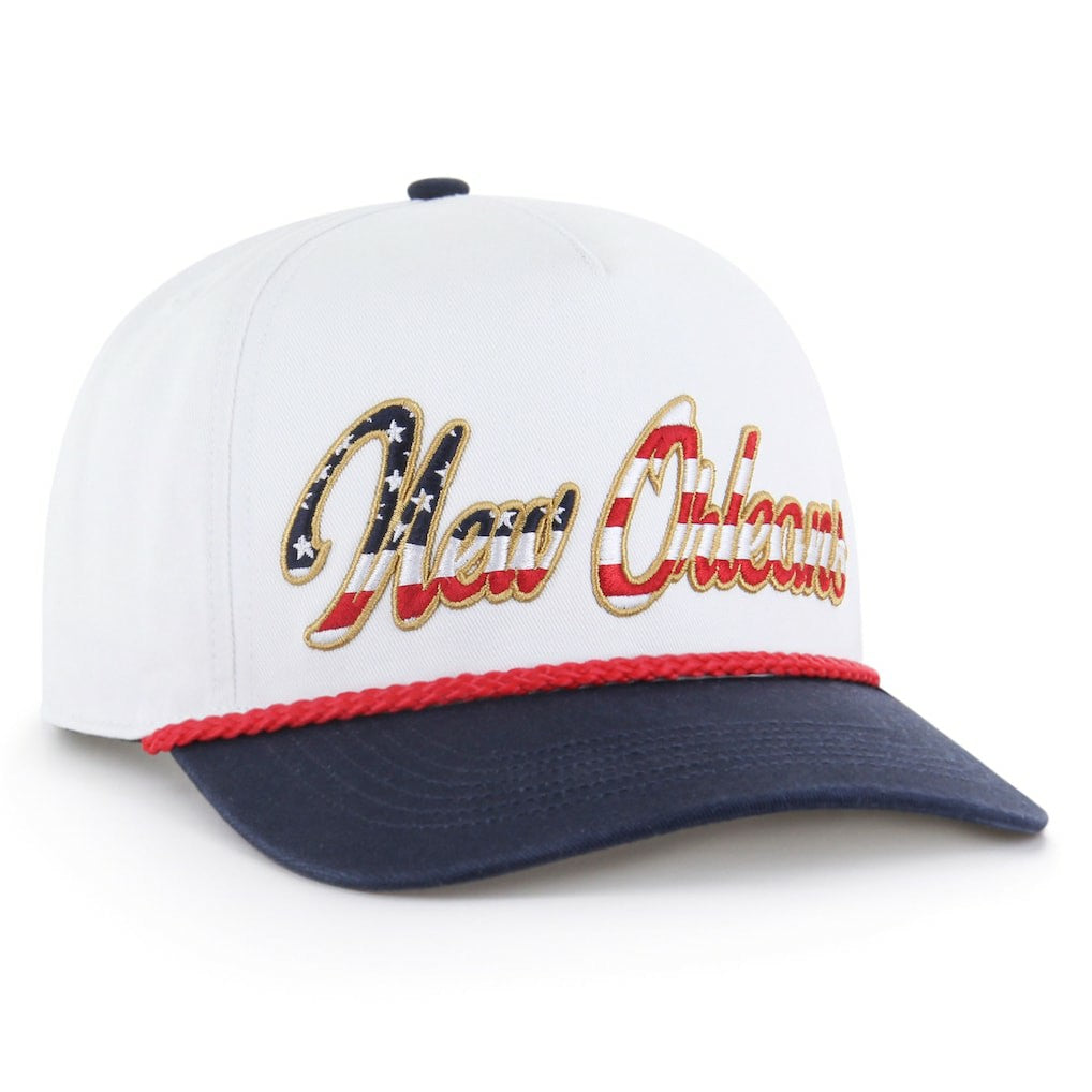 New Orleans Saints '47 Patriotic Overhand Hitch Adjustable Hat - White - 47 brand