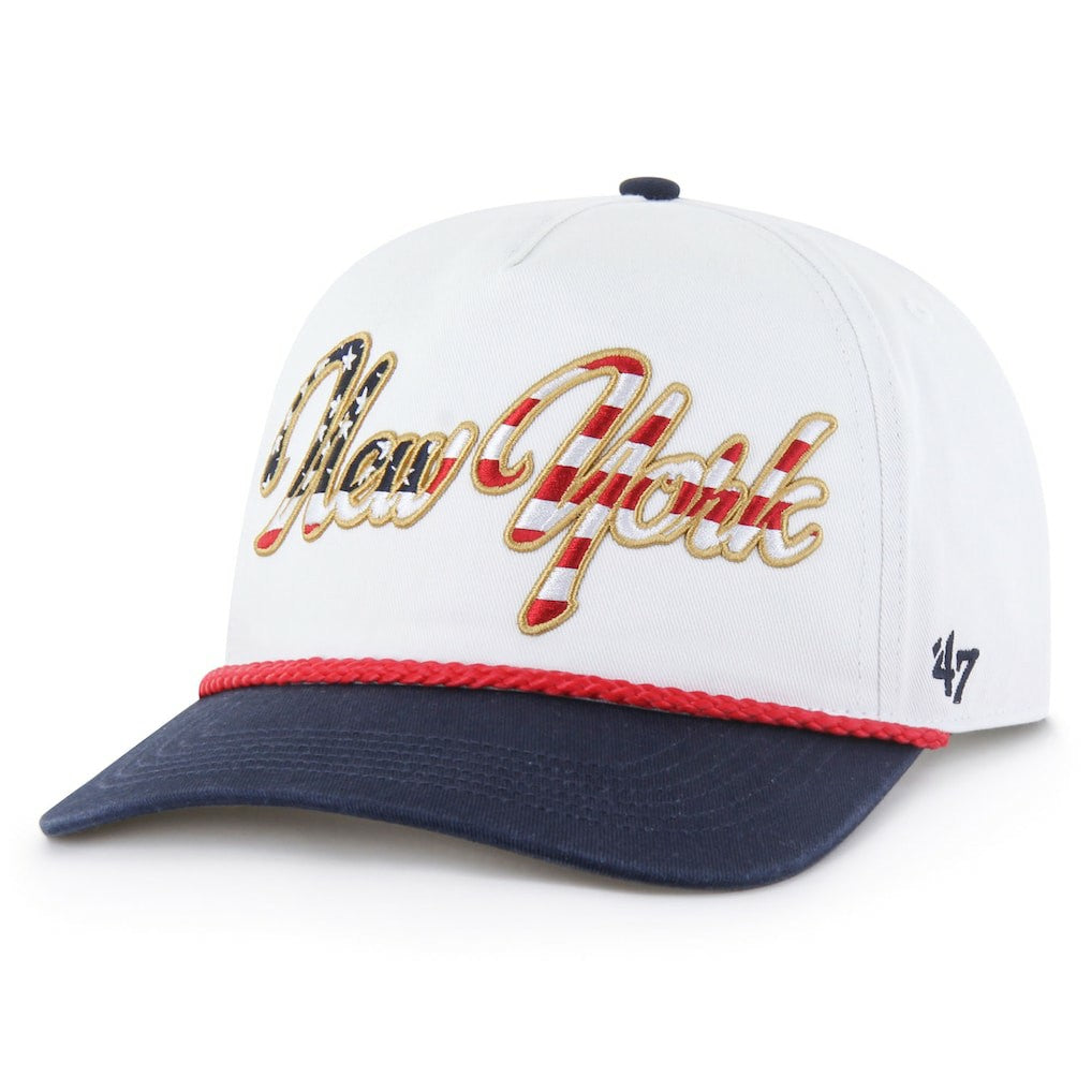 New York Giants '47 Patriotic Overhand Hitch Adjustable Hat - White - 47 brand