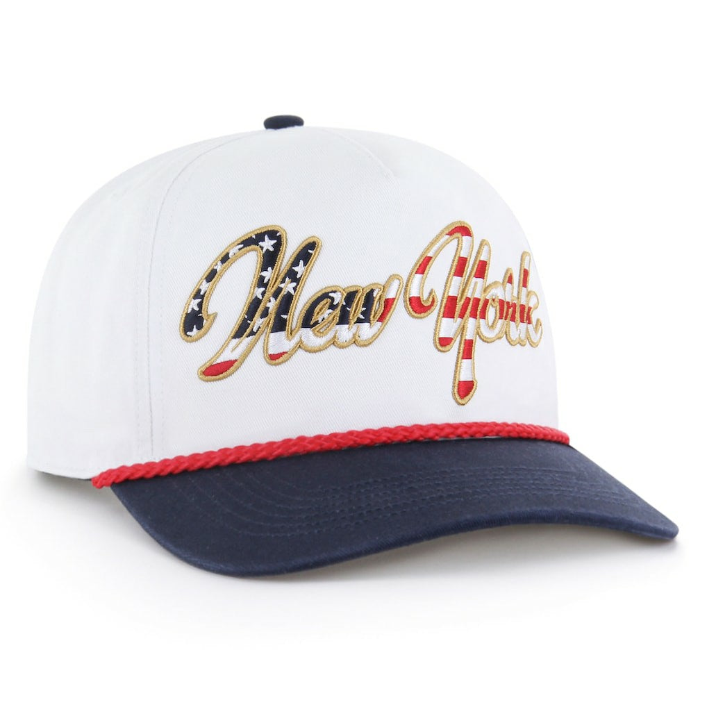 New York Giants '47 Patriotic Overhand Hitch Adjustable Hat - White - 47 brand