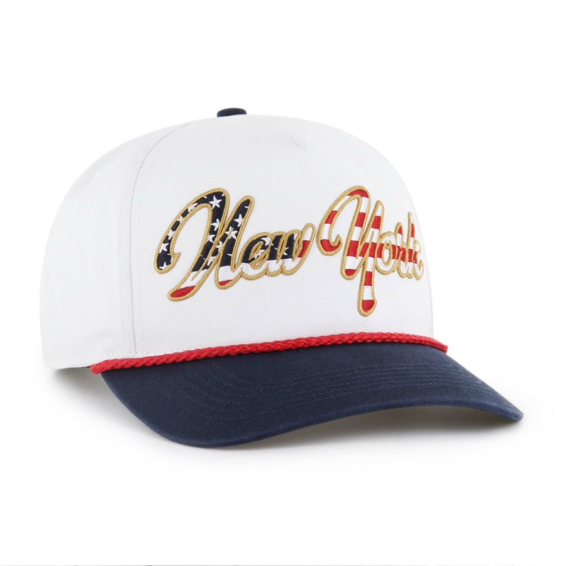 New York Jets '47 Patriotic Overhand Hitch Adjustable Hat - White - 47 brand