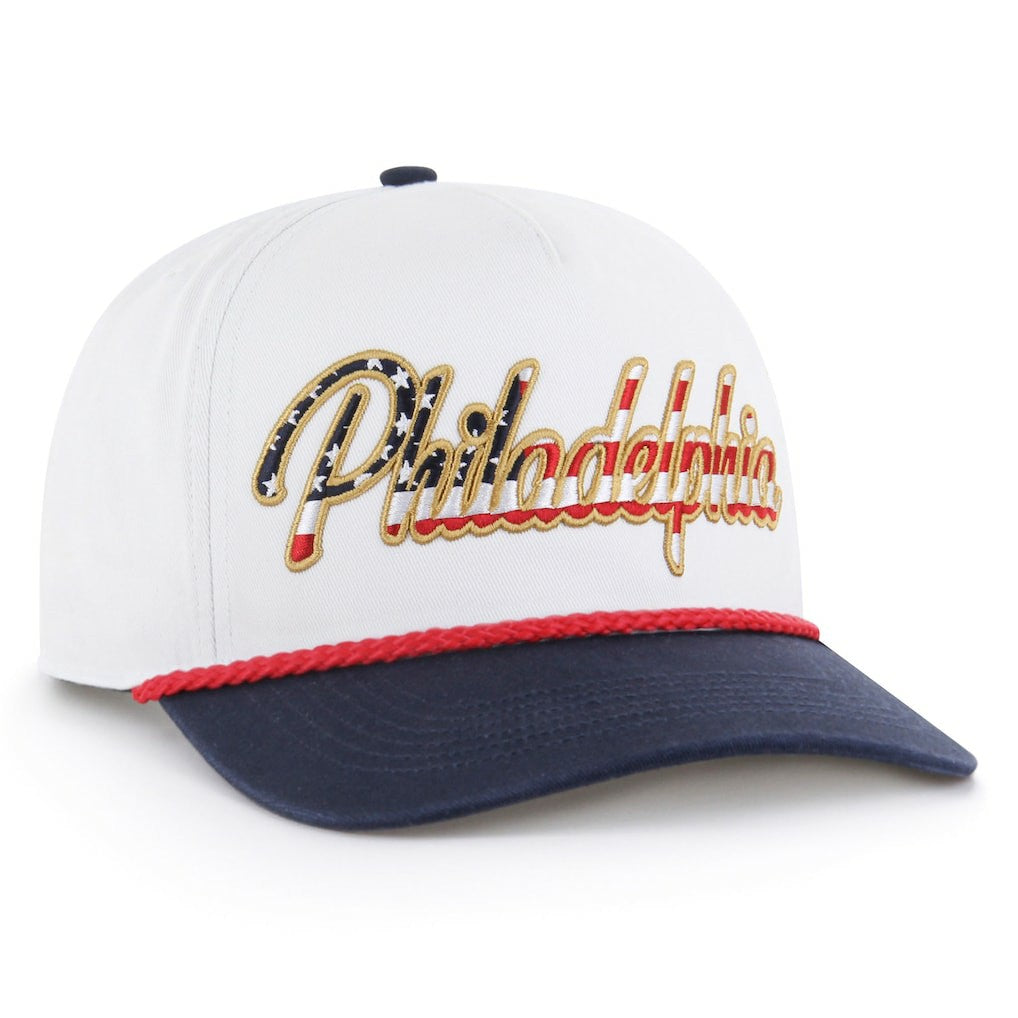 Philadelphia Eagles '47 Patriotic Overhand Hitch Adjustable Hat - White - 47 brand
