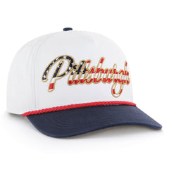 Pittsburgh Steelers '47 Patriotic Overhand Hitch Adjustable Hat - White - 47 brand