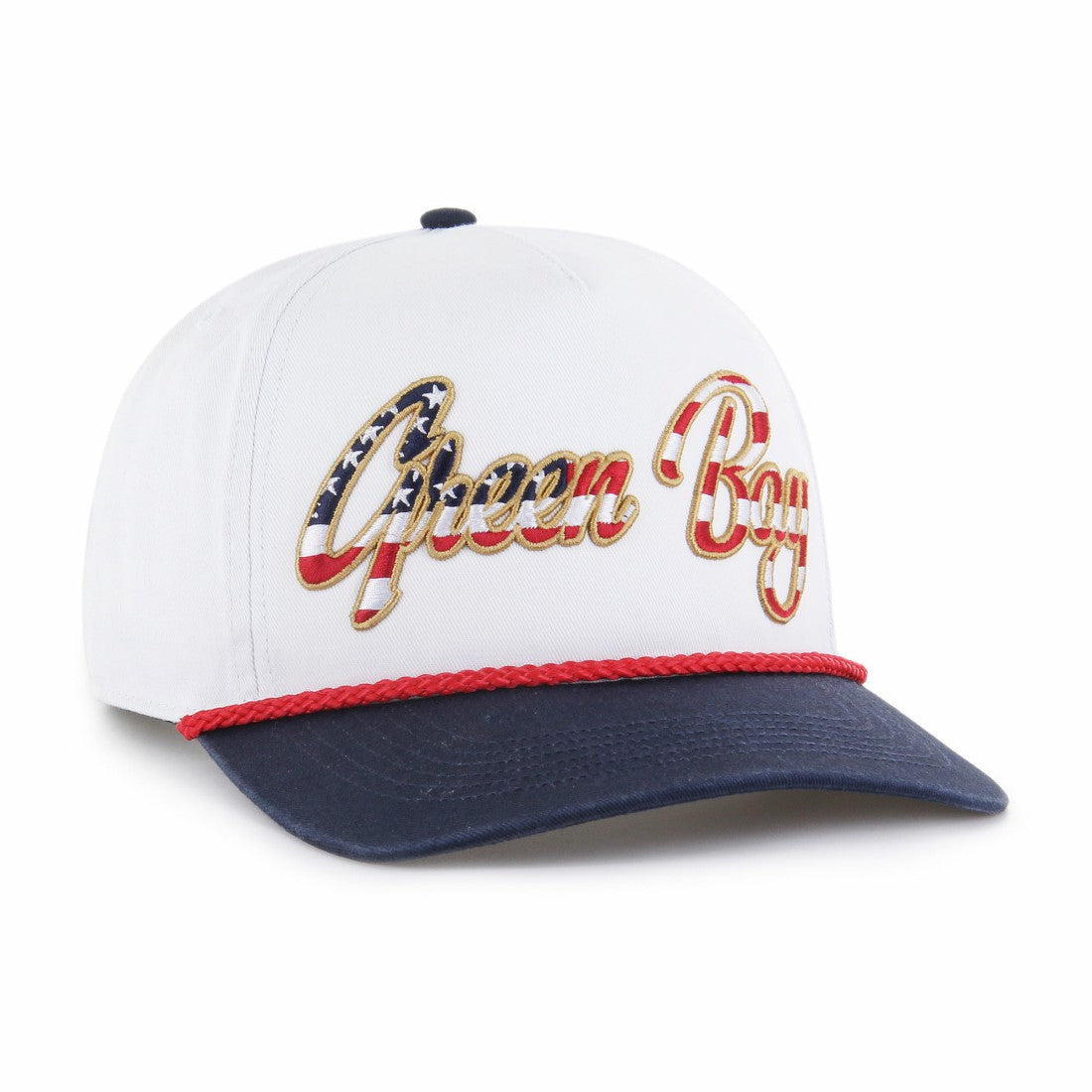 Green Bay Packers '47 Patriotic Overhand Hitch Adjustable Hat - White - 47 brand