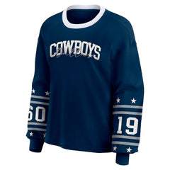 Dallas Cowboys WEAR by Erin Andrews Women's Sport Long-Sleeve T-Shirt - Navy - NFL