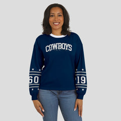 Dallas Cowboys WEAR by Erin Andrews Women's Sport Long-Sleeve T-Shirt - Navy - NFL