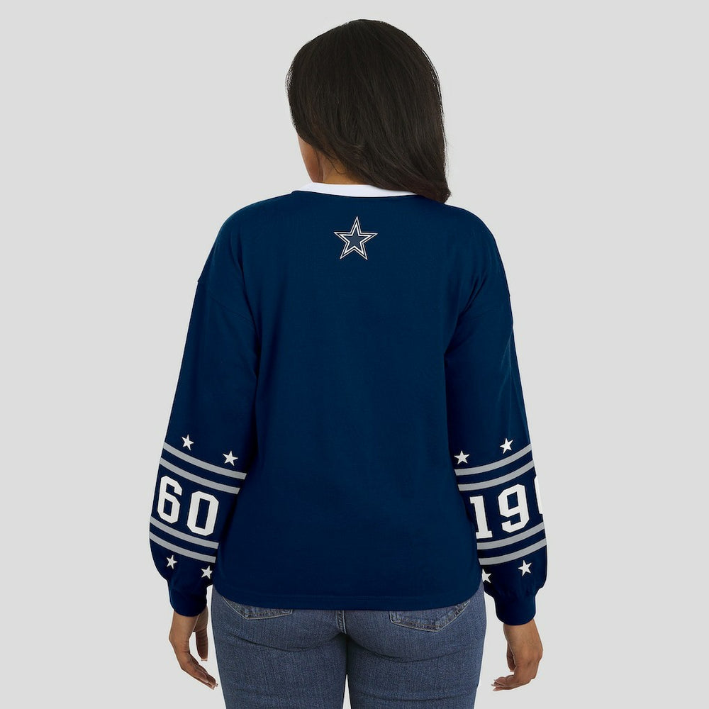 Dallas Cowboys WEAR by Erin Andrews Women's Sport Long-Sleeve T-Shirt - Navy - NFL