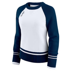 Dallas Cowboys WEAR by Erin Andrews Women's Colorblock Raglan Sweater - White/Navy - NFL