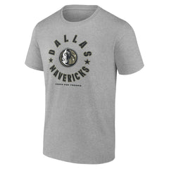 Dallas Mavericks Hoops for Troops T-Shirt Heather Gray