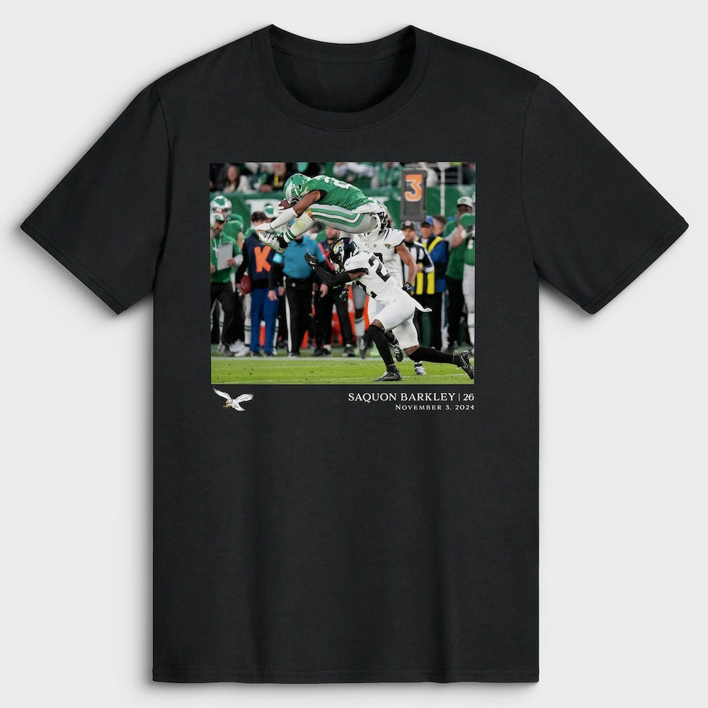 Saquon Barkley Philadelphia Eagles NFL Flash Features Week 9 T-Shirt - Black - NFL