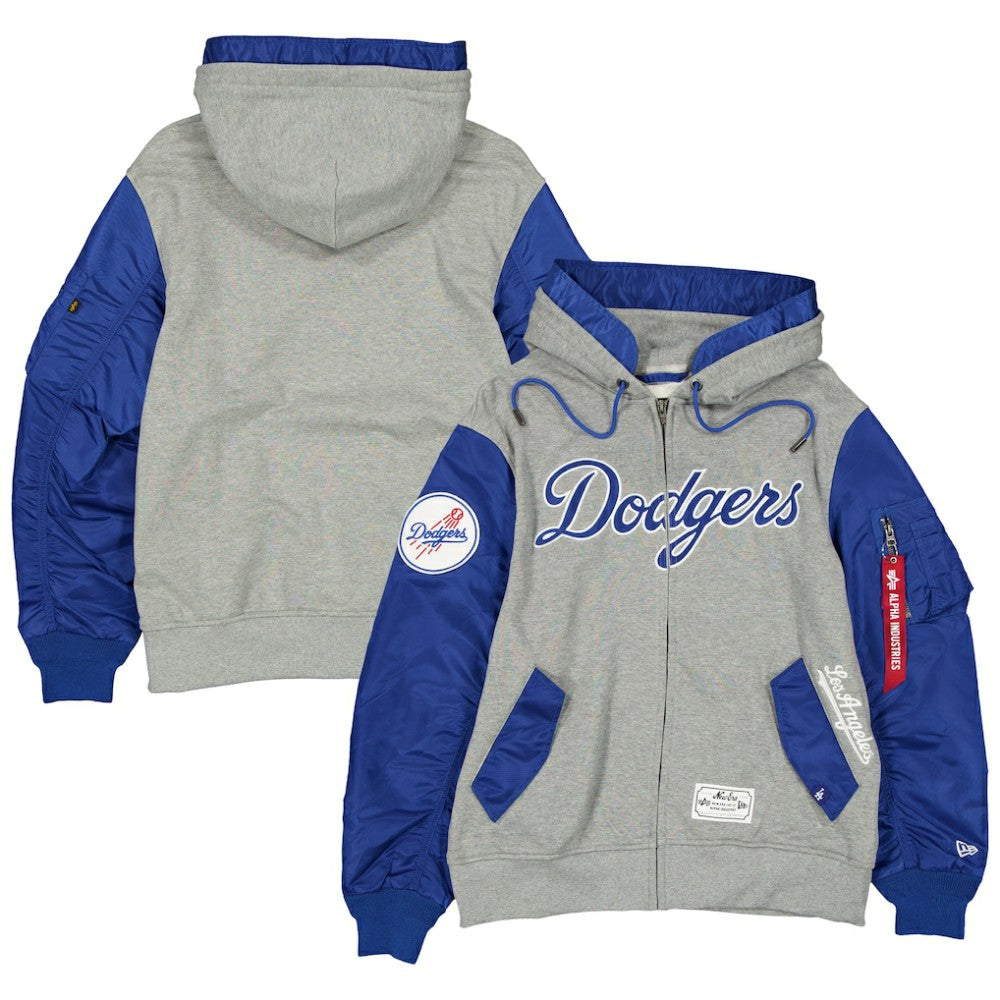 Los Angeles Dodgers New Era x Alpha Industries Full-Zip Hoodie Jacket Sale