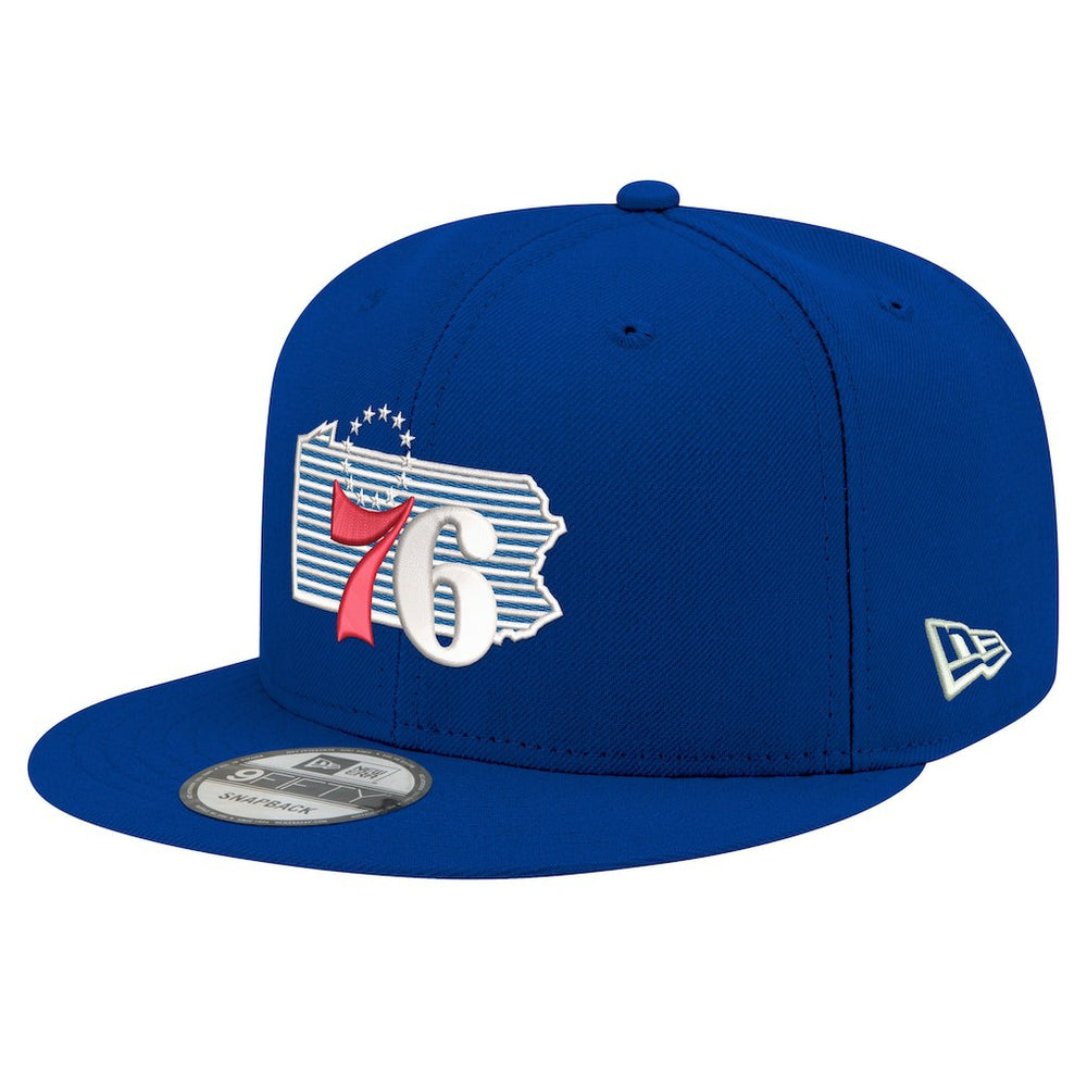New Era Philadelphia 76ers State Pride 9FIFTY Snapback Hat Royal