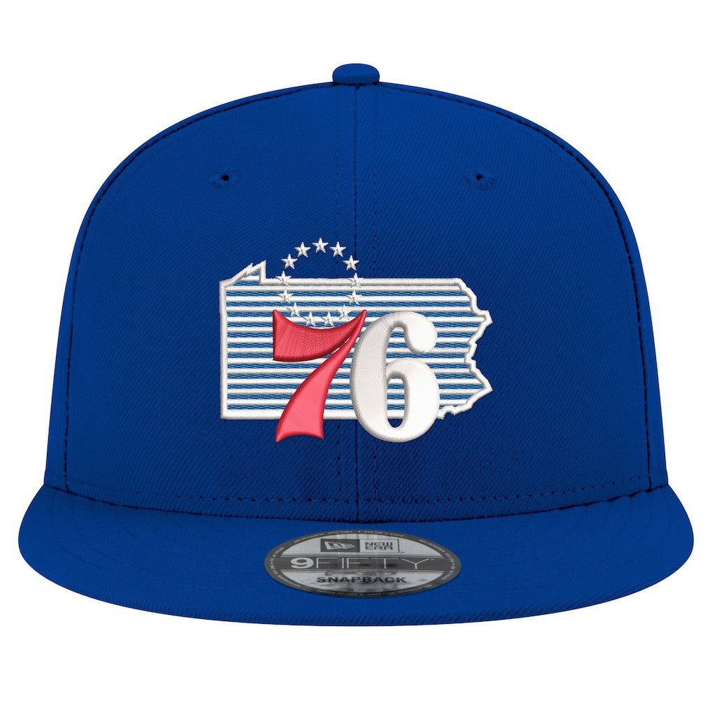 New Era Philadelphia 76ers State Pride 9FIFTY Snapback Hat Royal
