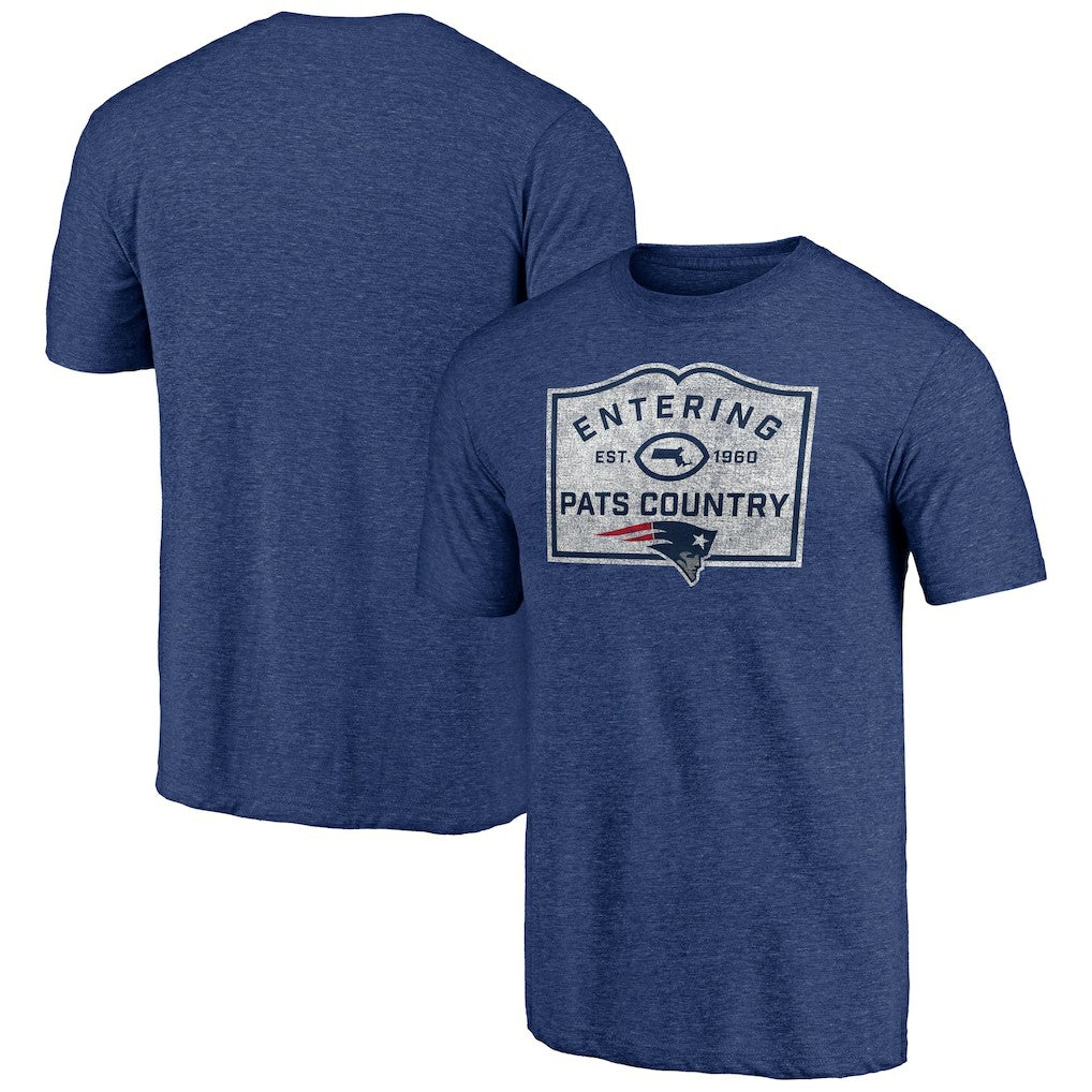 New England Patriots Hot Route Tri-Blend T-Shirt - Navy - NFL