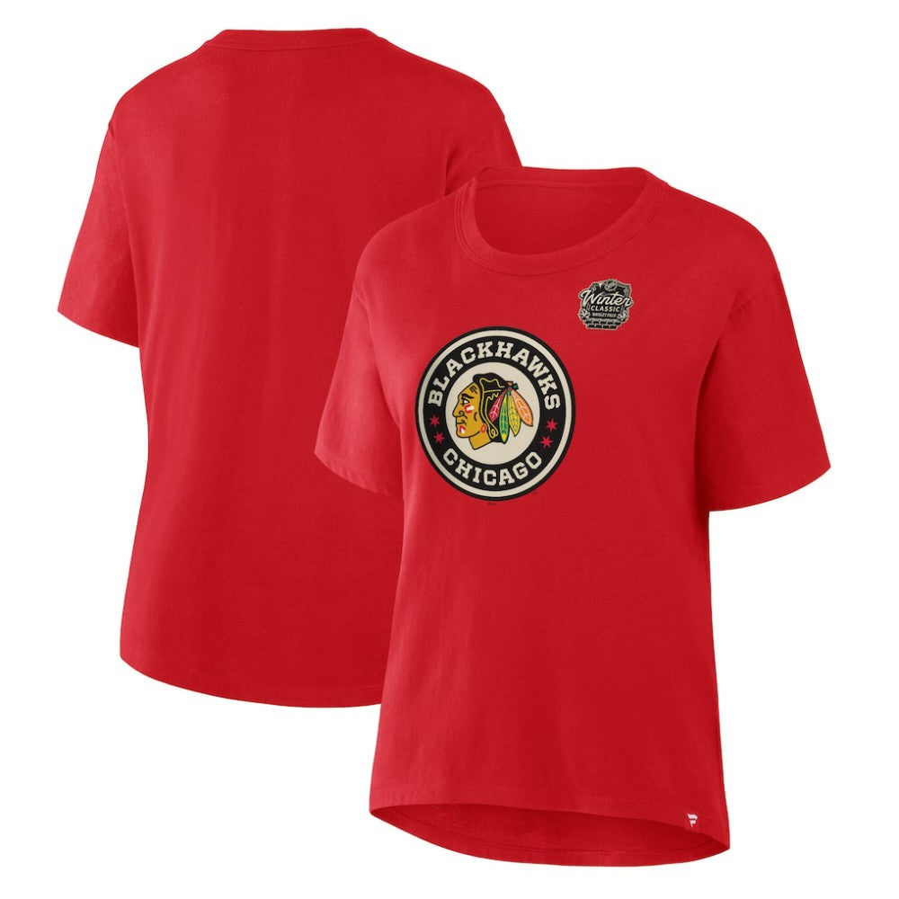 Chicago Blackhawks Fanatics Women's 2025 Winter Classic Primary Logo T-Shirt - Athletic Red | Fanatics online