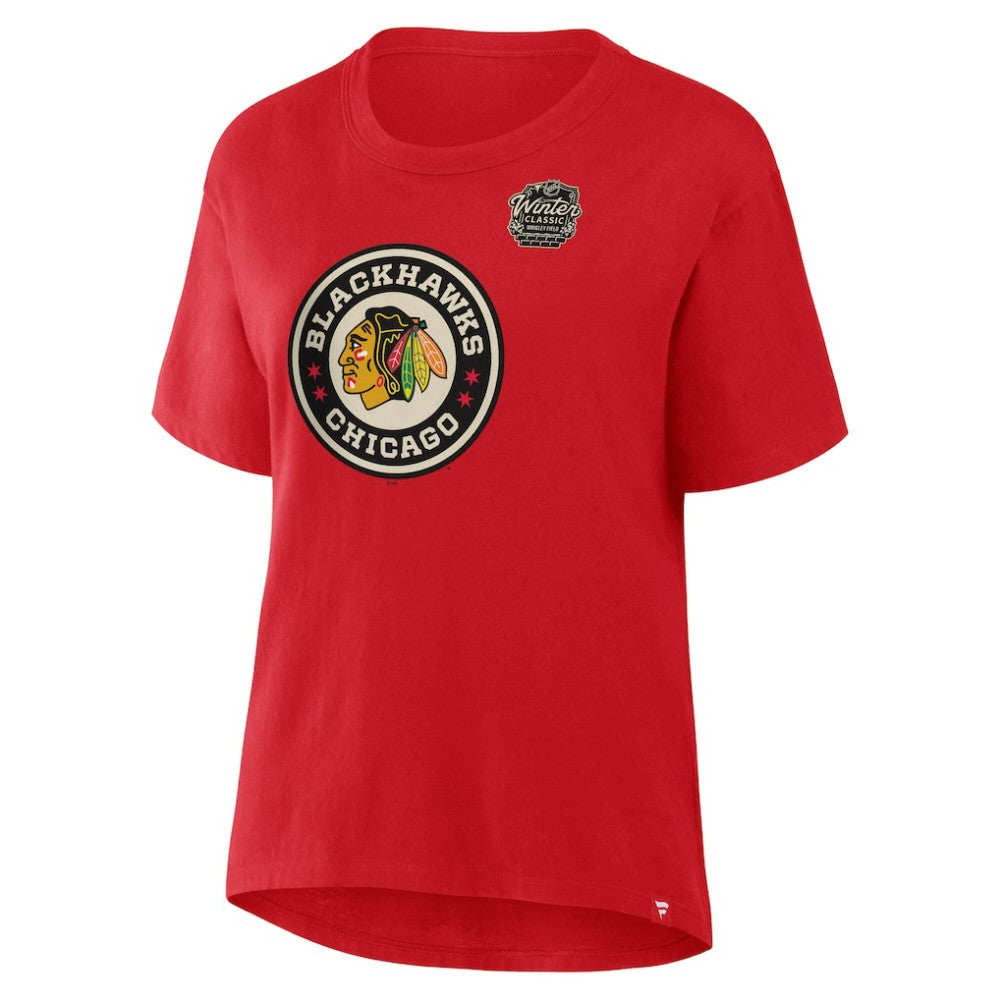 Chicago Blackhawks Fanatics Women's 2025 Winter Classic Primary Logo T-Shirt - Athletic Red | Fanatics online
