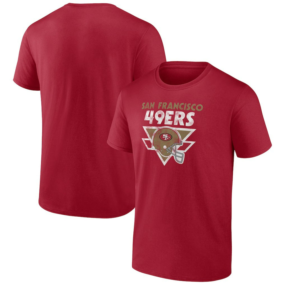 San Francisco 49ers Retro Helmet T-Shirt - Scarlet - NFL