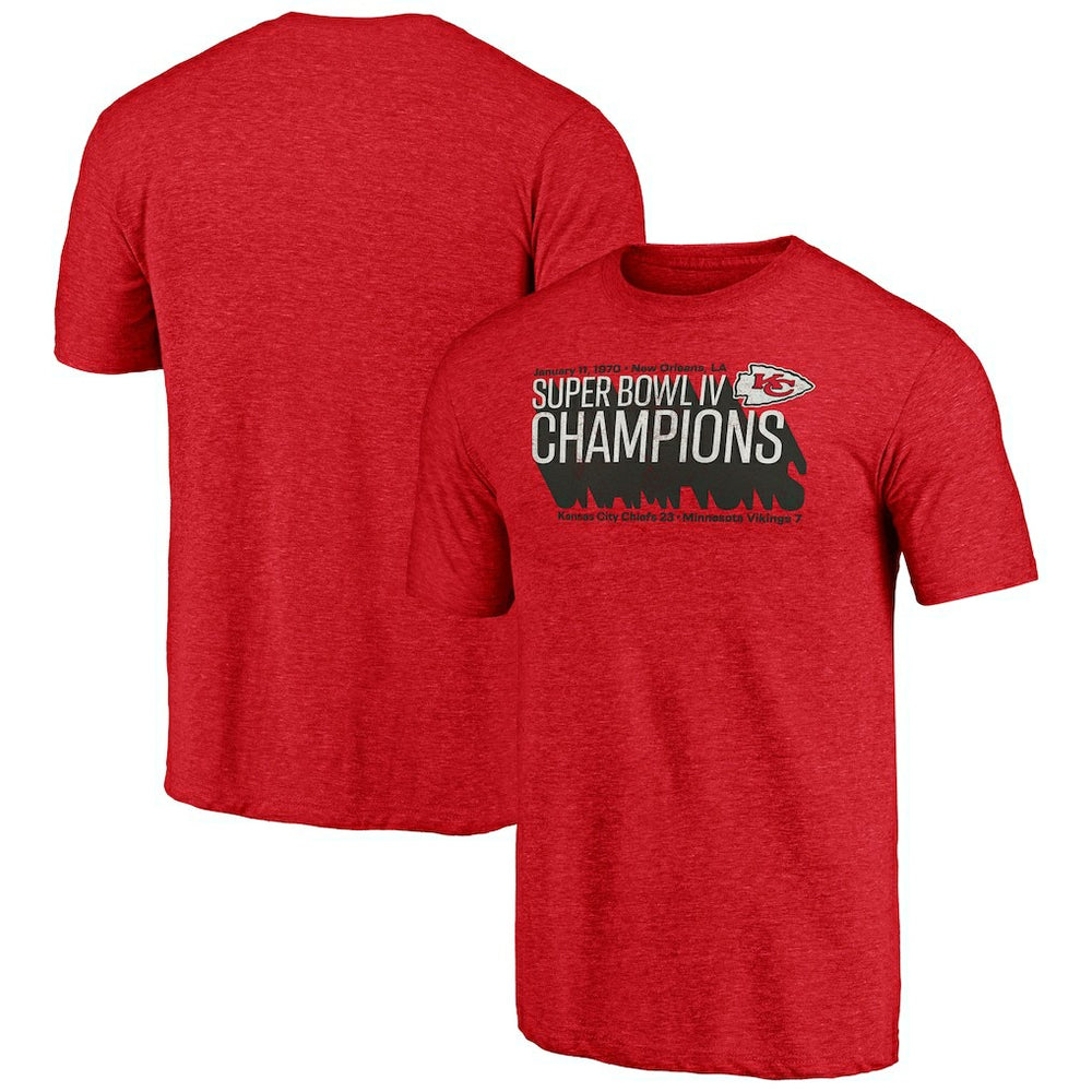 Kansas City Chiefs Vintage Tri-Blend T-Shirt - Red - NFL