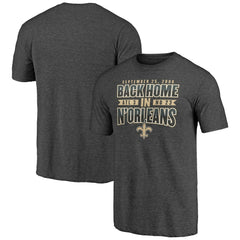 New Orleans Saints Vintage Tri-Blend T-Shirt - Charcoal - NFL