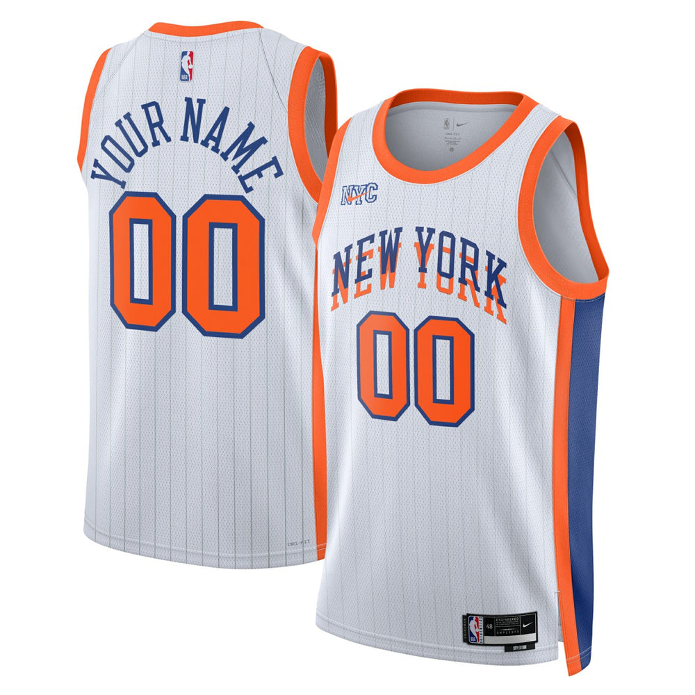 Nike New York Knicks Unisex 2024/25 Custom Swingman Jersey City Edition White