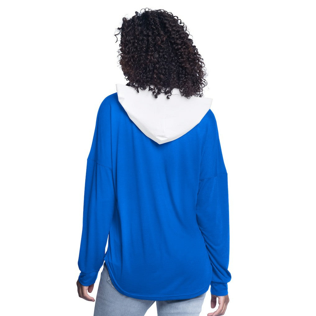 Orlando Magic G-III 4Her by Carl Banks Women's Bench Player Oversized Long Sleeve Hooded Top Blue