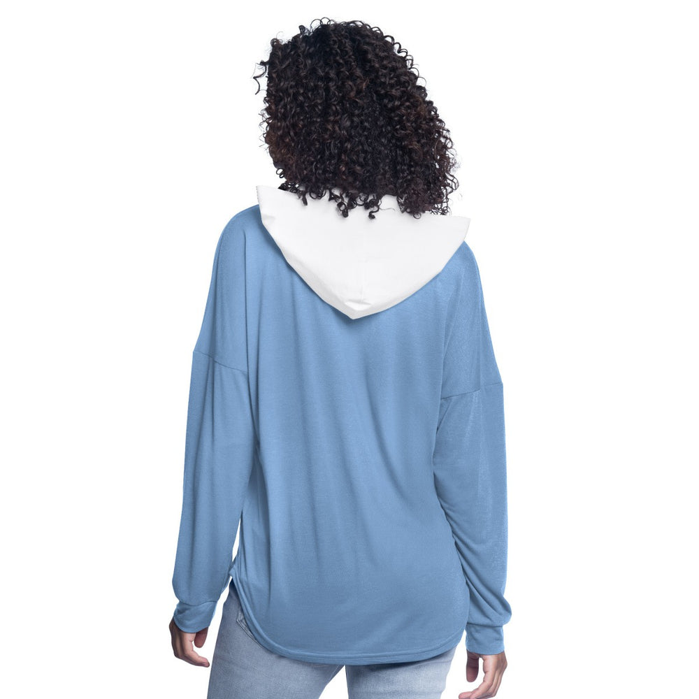 Memphis Grizzlies G-III 4Her by Carl Banks Women's Bench Player Oversized Long Sleeve Hooded Top Light Blue