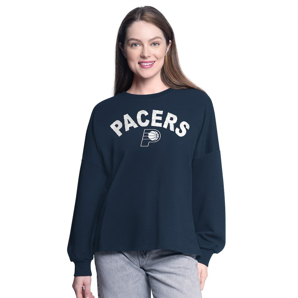 Indiana Pacers G-III 4Her by Carl Banks Women's Athletic Pullover Sweatshirt Navy