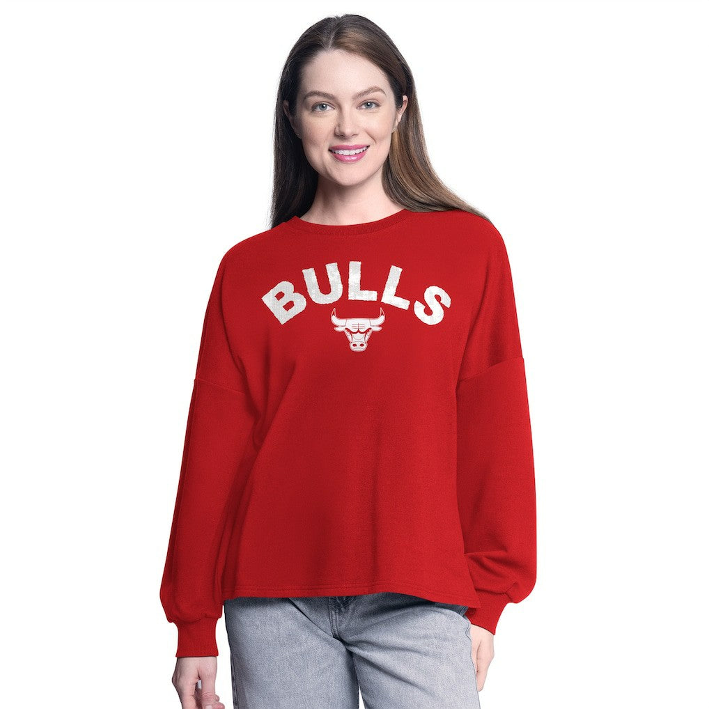 Chicago Bulls G-III 4Her by Carl Banks Women's Athletic Pullover Sweatshirt Red