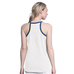 Golden State Warriors G-III 4Her by Carl Banks Women's Curveball Racerback Scoop Neck Slub Tank Top White